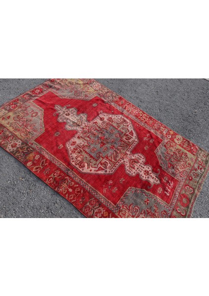 Kayra E x port Türk Halısı, Eskitme Halı, Halı, 118 x 81 cm Kırmızı Halı, Yün Hediyelik Halı, El Dokuma Banyo Halı,