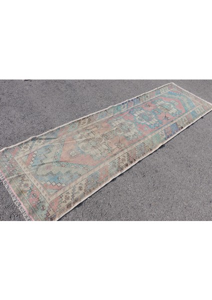 Kayra E x port Türk Halısı, Eskitme Halı, Halı, 87 x 294 cm Mavi Halı, El Dokuma Merdiven Halı, Dekoratif Mutfak Halı fiyatları