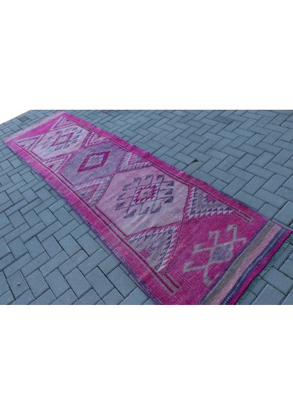 Türk Halısı, Eskitme Halı, Halı, 89 x 326 cm Pempe Halı, El Dokuma Merdiven Halı, 6601 fırsatları
