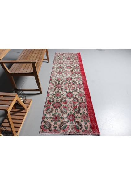 Kayra E x port Türk Halısı, Eskitme Halı, Halı, 79 x 255 cm Kırmızı Halı, Kabilesı Merdiven Halı, 9277