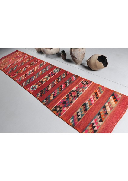 Kayra E x port Eskitme Halı, Türk Halısı, Halı, 85 x 346 cm Kahverengi Halı, Organik Merdiven Halı, 8283 fırsatları