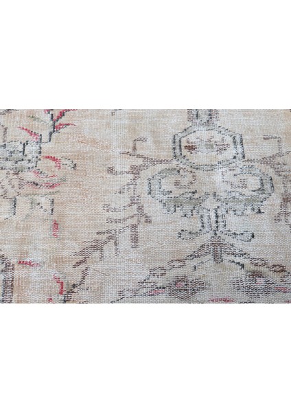 Kayra E x port Eskitme Halı, Türk Halısı, Halı, 103 x 105 cm Bej Halı, Dekoratif Banyo Halı, Yün Banyo Halı, 9179