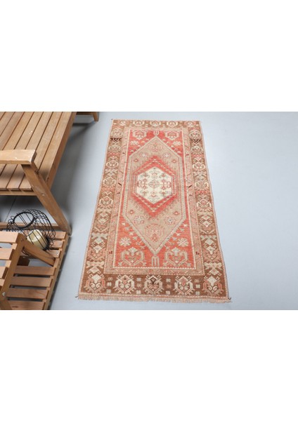 Kayra E x port Eskitme Halı, Türk Halısı, Halı, 81 x 157 cm Kırmızı Halı, Organik Araba Paspası Halı, 9331