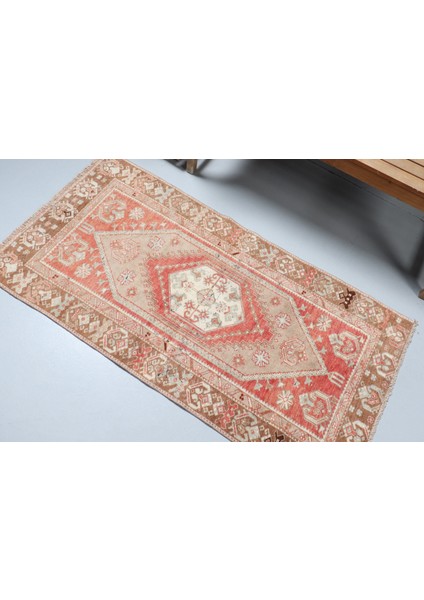 Kayra E x port Eskitme Halı, Türk Halısı, Halı, 81 x 157 cm Kırmızı Halı, Organik Araba Paspası Halı, 9331