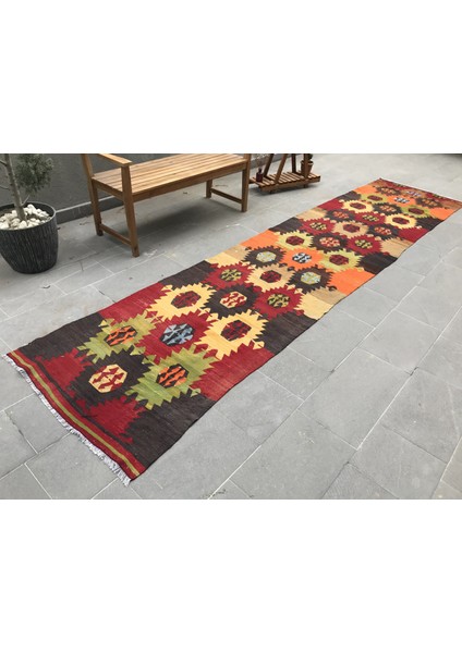 Kayra E x port Türk Halısı, Eskitme Halı, Halı, 96 x 421 cm Yeşil Halı, Bahçe Koridor Halı, Koridor Halı, 1919 fiyatları
