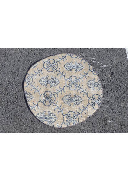 Kayra E x port Türk Halısı, Eskitme Halı, Halı, 66 x 66 cm Turuncu Halı, Bohemsı Küçük Halı, Ofice Giriş Halı, 4725