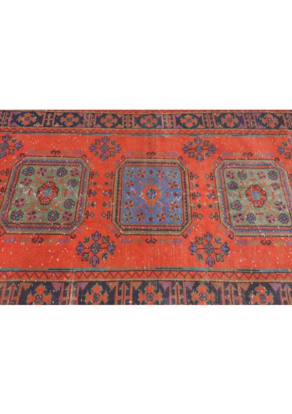 Kayra E x port Eskitme Halı, Türk Halısı, Halı, 133 x 349 cm Turuncu Halı, Organik Merdiven Halı, 7099 indirimleri