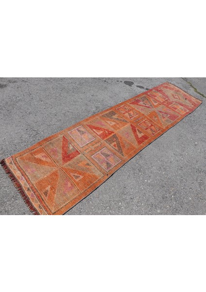 Türk Halısı, Eskitme Halı, Halı, 74 x 298 cm Yeşil Halı, El Yapımı Mutfak Halı, Merdiven Halı, 7180 fiyatları