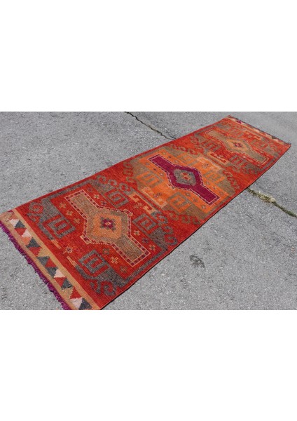 Kayra E x port Türk Halısı, Eskitme Halı, Halı, 91 x 313 cm Turuncu Halı, Anadolusı Koridor Halı, 7187 fiyatları