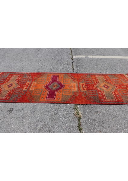 Kayra E x port Türk Halısı, Eskitme Halı, Halı, 91 x 313 cm Turuncu Halı, Anadolusı Koridor Halı, 7187 modelleri