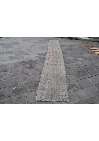 Eskitme Halı, Türk Halısı, Halı, 73 x 508 cm Bej Halı, Yün Merdiven Halı, Bohemsı Koridor Halı, 569