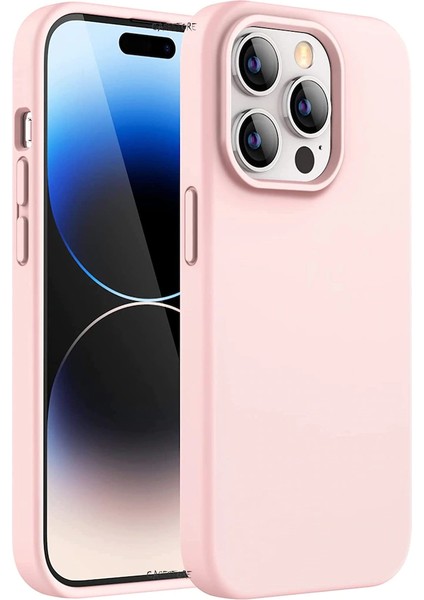 Apple iPhone 14 Pro Max Kılıf Ipeksi Yumuşak Hisli Içi Kadife Lansman Renkli Silikon Liquid