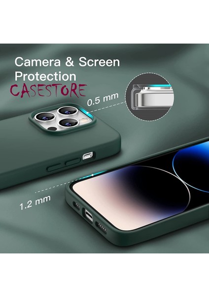 Apple iPhone 14 Pro Max Kılıf Ipeksi Yumuşak Hisli Içi Kadife Lansman Renkli Silikon Liquid
