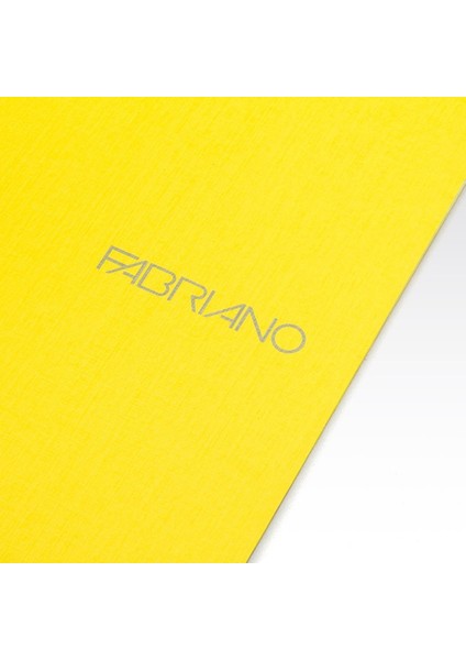 Ecoqua Orginal Tel Zımbalı Kareli Defter Sarı A5 40 Yaprak 90 gr