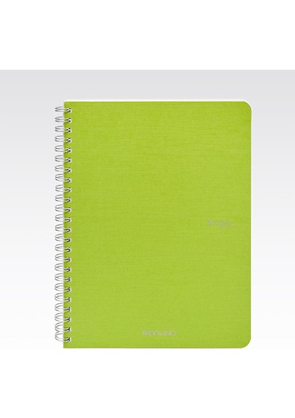 Ecoqua Orginal Spiral Cilt Kareli Defter Limon Yeşili A4 70 Yaprak 90 gr