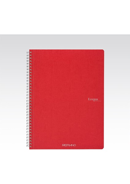 Ecoqua Orginal Spiral Cilt Kareli Defter Kırmızı A4 70 Yaprak 90 gr