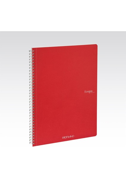 Ecoqua Orginal Spiral Cilt Kareli Defter Kırmızı A4 70 Yaprak 90 gr