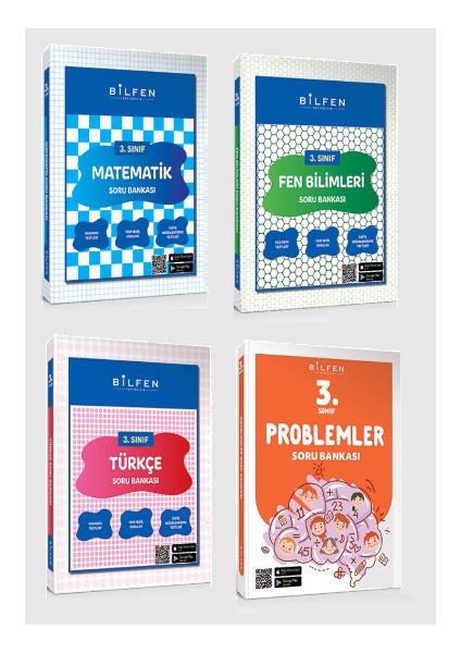 3. Sınıf 4'lü Soru Bankası Seti - 4 Set