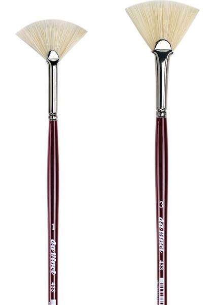 Domuz Kılı Yelpaze Yağlı Akrilik Boya Fırça 433 Serisi No3 modelleri