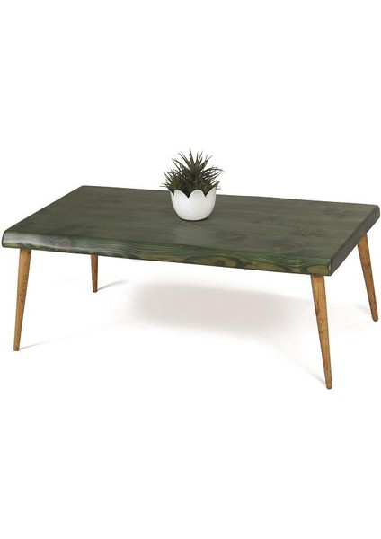 Doğal Ağaç Masif Kütük Orta Sehpa (60CM x 90CM) Ağaç Ayak