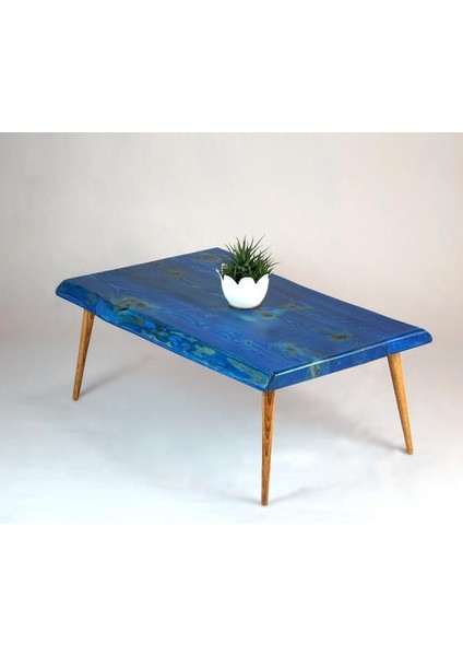 Doğal Ağaç Masif Kütük Orta Sehpa (60CM x 150CM) Ağaç Ayak