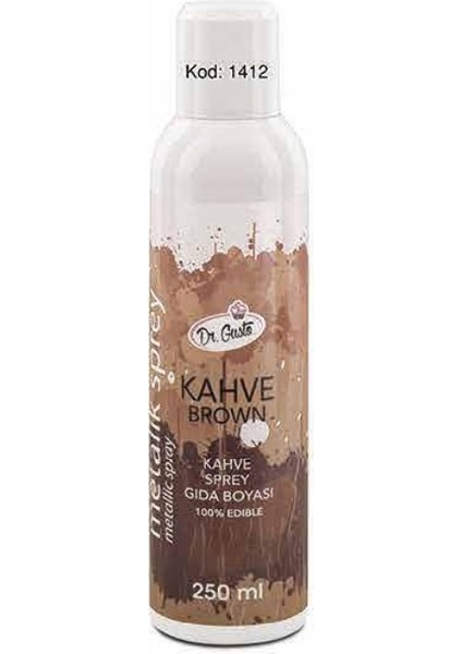 Sprey Gıda Boyası Kahve 250 ml