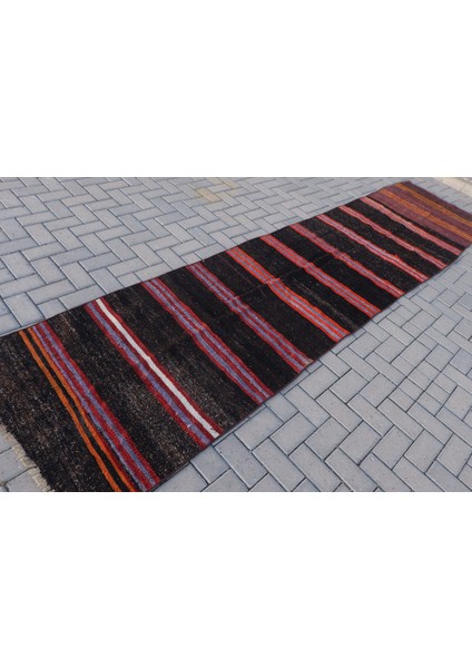 90X407 Cm Siyah Halı, Anadolusı Koridor Halı, Dekoratif Merdiven Halı fiyatları