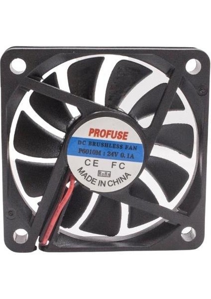 60X60X10MM 24V 0.10A Fan 2 Kablolu