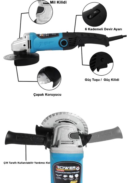 Alman 3500 Watt Professional Sjs Çift Metal Şanzuman Avuç Içi Taşlama Makinesi Spiral Taşlama Makinası