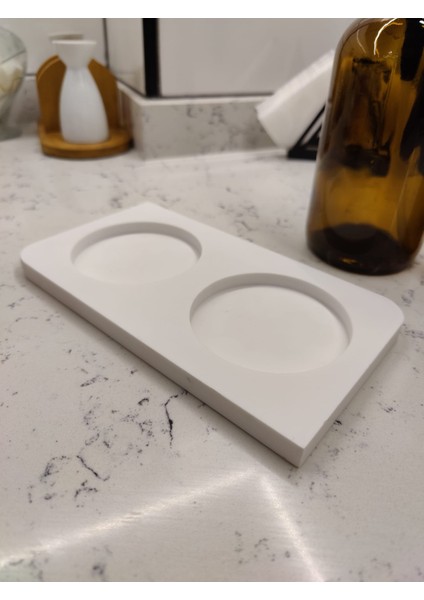 Corian Kırılmaz Mermer 2'li Sabunluk Standı & Yağdanlık Standı fiyatları