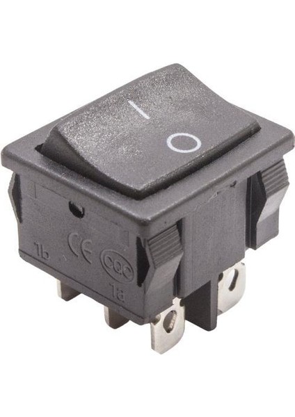 KCD4-602 On-Off Switch 6 Pin Siyah