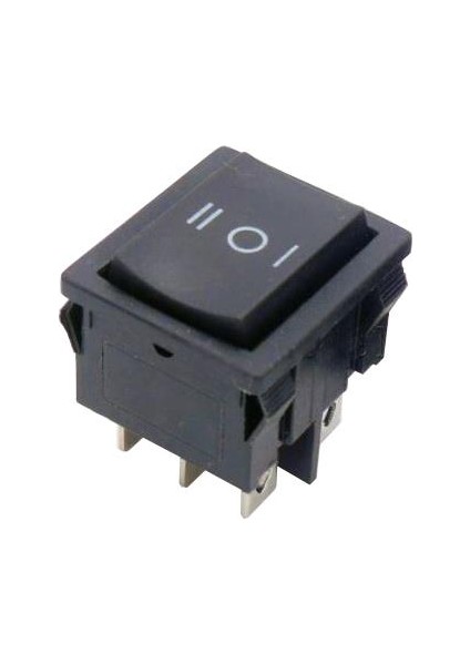 KCD4-602 On-Off-On Switch 6 Pin Siyah