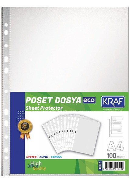 A4 Şeffaf Poşet Dosya