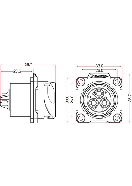 DH-24-J24SX-03-401 24-Pin Su Geçirmez Konnektör - Dişi fiyatları