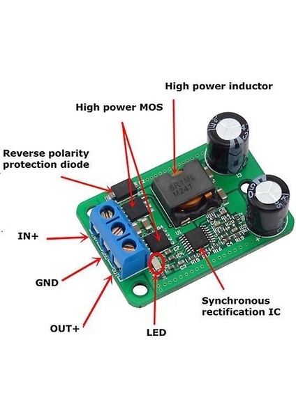 HW468 5V 5A Voltaj Düşürücü Regülatör Kartı