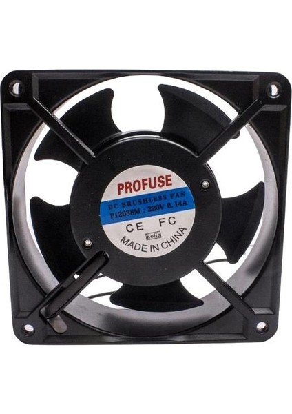 120X120X38MM 220V 0.14A Metal Fan 2 Kablolu