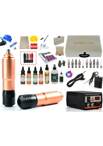 XL-5339C Çantalı Tattoo Pen Dövme Makinesi Seti