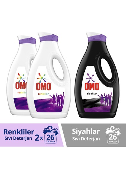 Sıvı Deterjan Color 1690 Ml*2 + Omo Black 1690 ml