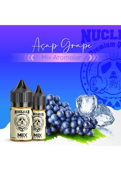 Mix Aroma Asap Grape Nastly Juice Siyah Üzüm Buz Gıda Aroması 10 ml