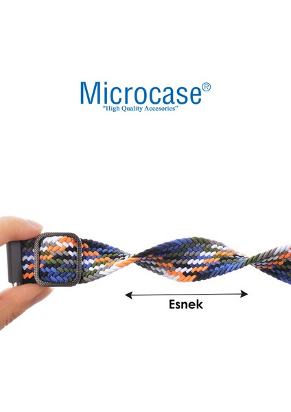 Amazfit Gtr 47MM Için Esnek Örgülü Kumaş Kordon Kayış - KY29 modelleri