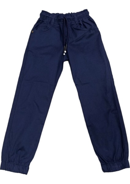 Erkek Çocuk Bel Bilek Lastikli Kumaş Pantolon