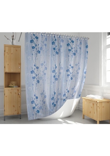 Banyo Perdesi 1x110x200 Tek Kanat Duş Perdesi Halka Hediyeli Duşakabin Perdesi 4246 fiyatları
