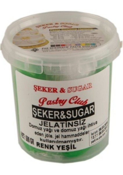 Şeker & Sugar Şeker Hamuru 500 gr Yeşil