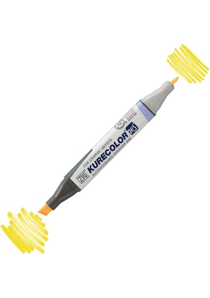 Kurecolor KC3000 Twin S Marker Kalem 104 Mid Yellow