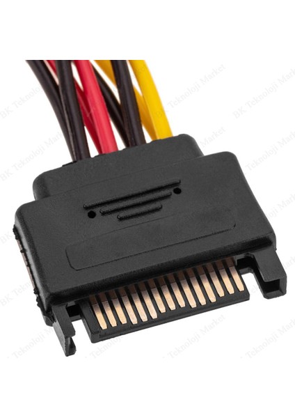 BK Teknoloji 15 Pin Sata Power Çoklayıcı Y Bakır Kablo