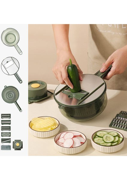 9 Parça Kaplı El Rendesi - Yeşil (Yurt Dışından)