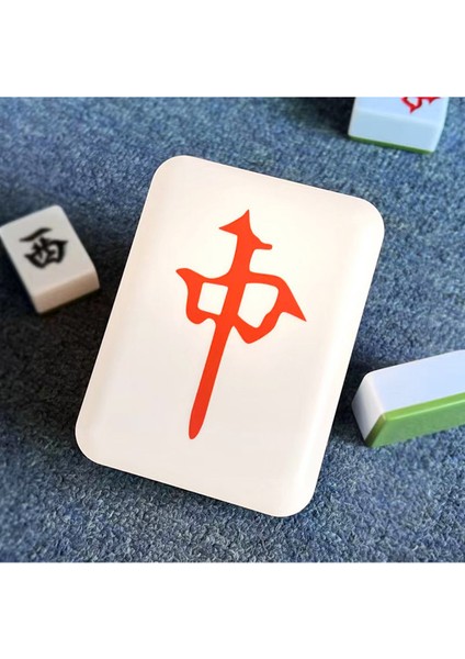 USB Şarj Edilebilir Çin Mahjong Gece Lambası - Beyaz (Yurt Dışından)