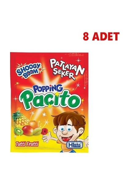 Hleks Popios Pat Layan Şeker Tutti Frutti (8 Adet)