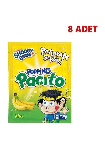 Nostaljik Lezzetler Hleks Popios Pat Layan Şeker Muzlu (8 Adet)