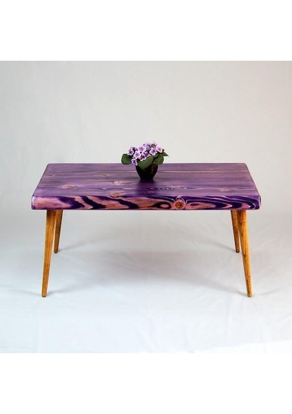 Doğal Ağaç Masif Kütük Orta Sehpa (60CM x 90CM) Ağaç Ayak